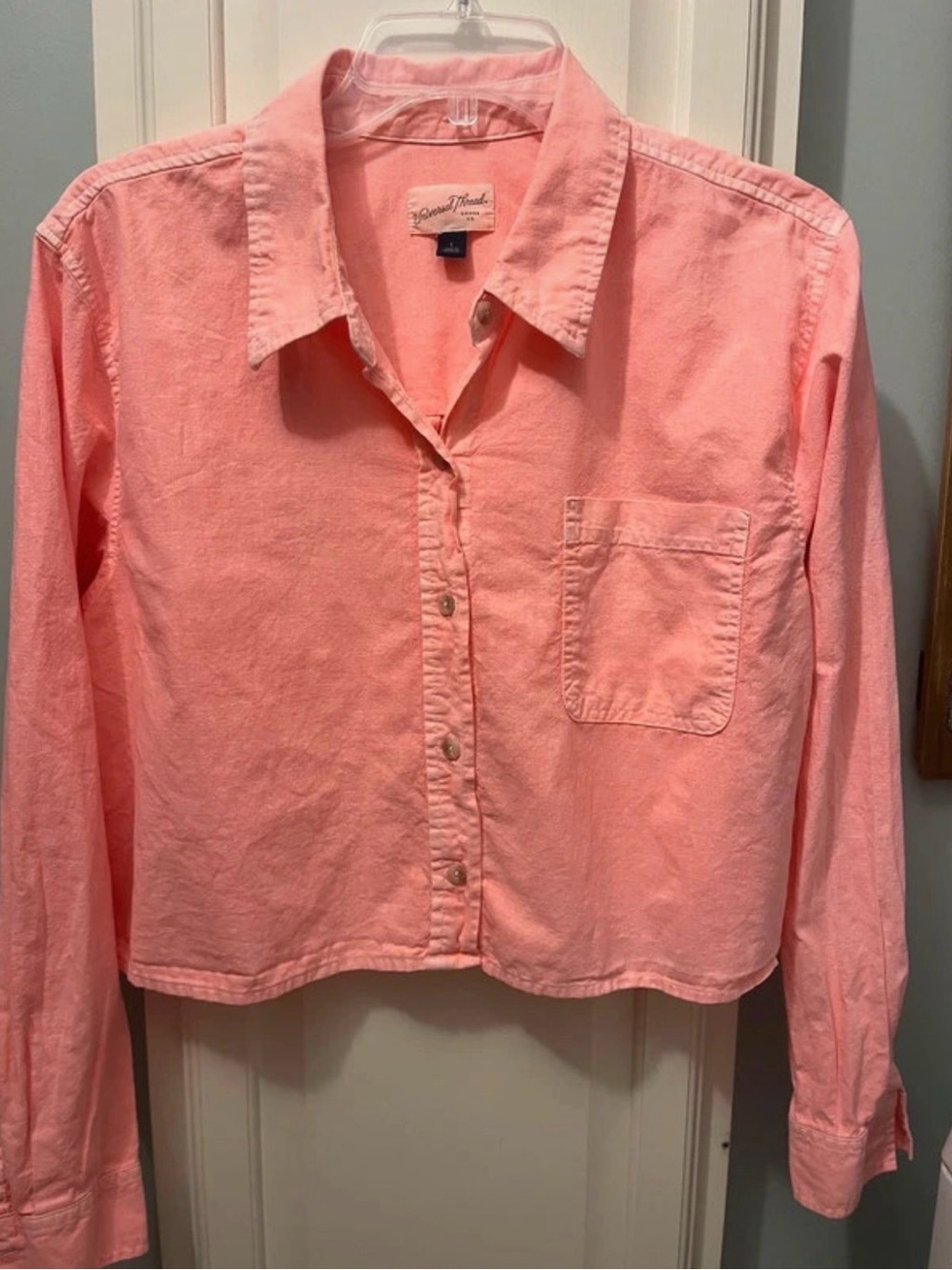 Universal Thread Coral Button-Down Collared Shirt - Picture 4 of 4